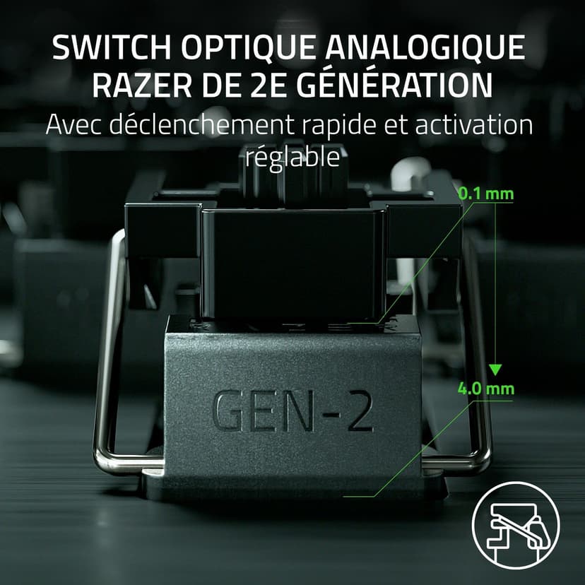Razer Huntsman V3 Pro Mini (Switches Analog) - Clavier Gamer Optique 60% (Switches Analogiques réglables de 0,1 à 4,0mm, Déclenchement Rapide, Touches en PBT Doubleshot) Clavier AZERTY | Noir - 2