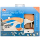Prym 390912 Vario Creative Tool | Push Button, Eyelet & Hole Tool | Includes Tool Set (2.5-4 mm) | Ergonomic & Effort-Saving | Apricot - 2