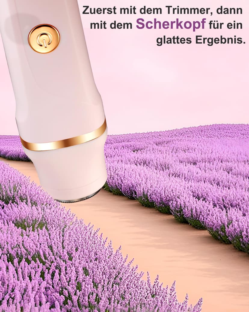 Rasierer Damen,3-In-1 Intimrasierer für Frauen,Gesichtshaarentferner für Frauen,Damenrasierer Elektrisch für Beine, Arme, Achseln und Bikinizone,Wiederaufladbarer Ipx7 Wasserdicht Trimmer Damen, Rosa - 6