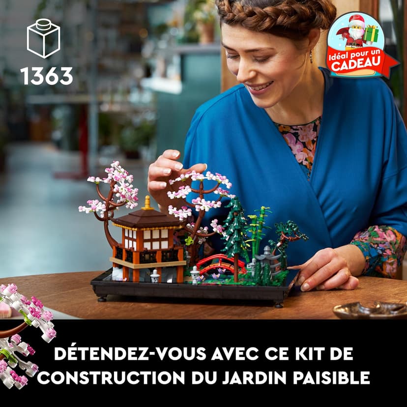 LEGO 10315 Icons Tranquil Garden, Botanical Zen Garden Kit for Adults with Lotus Flowers, Customisable Desk Decoration, Inspired by Japanese Traditions, Mindful Gardening Gift for Women, Men - 2