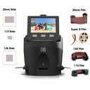 Kodak RODFS35 Digital Film Scanner - Converts 35mm, 126, 110, Super 8 & 8mm Slides & Negatives to JPEG - Includes 3.5-inch LCD & EasyLoad Inserts (Black) - 2