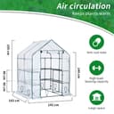 JUNGLE STONE Walk In Greenhouse With 10 Shelves, Reinforced PE Plastic Cover With Sturdy Steel Frame, Greenhouse/Plant Nursery for Gardens, Patios or Spaces Size, Easy to Assemble - 2