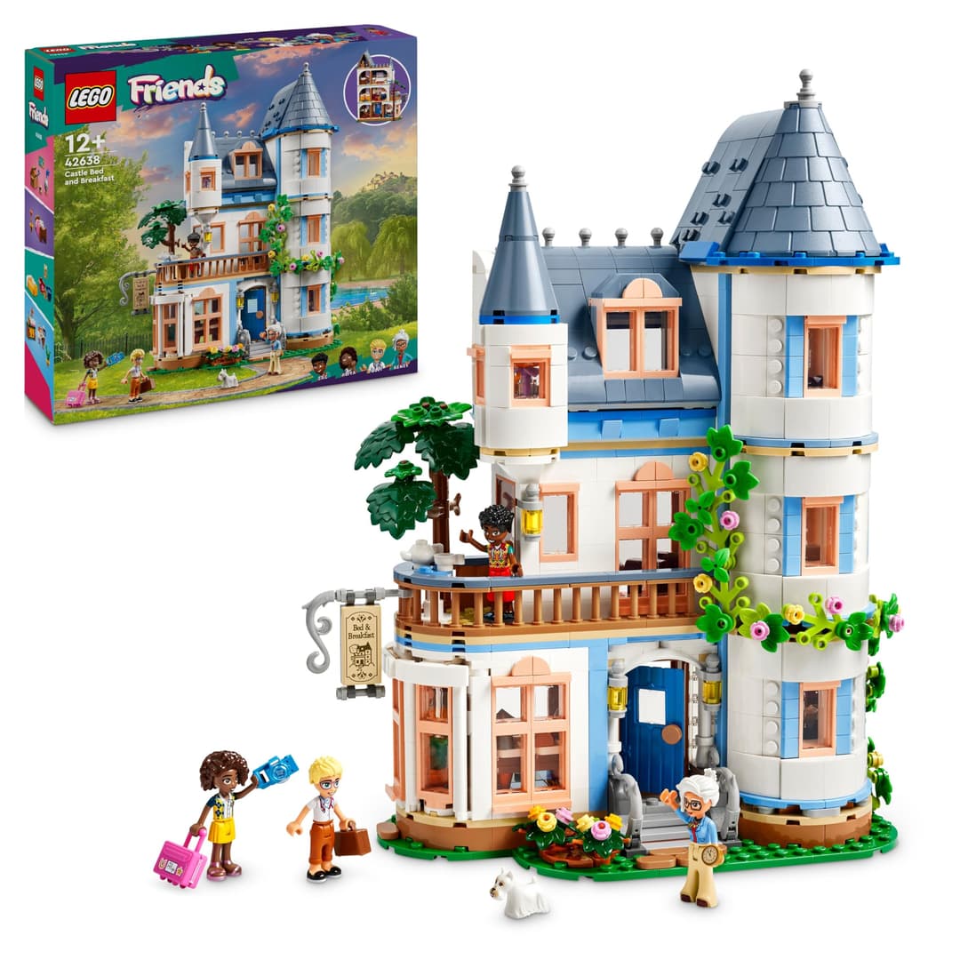 LEGO Friends La Chambre d’Hôte dans Un Château - Set pour Enfants dès 12 Ans - avec 4 Mini-poupées, Un Chien et des Accessoires - Idée de Cadeau pour Adolescents Garçons et Filles 42638