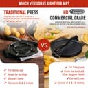 VICTORIA Tortilla Press for Mexican Tortillas Cast Iron HD Pre-seasoned 20 cm, Professional Colombian Pataconera for Making Tacos, Arepas, Quesadillas, Empanadas, Patacones, Roti Maker - 7