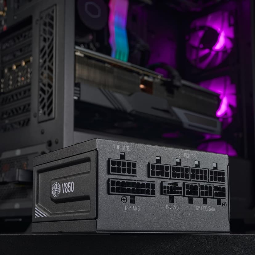 Cooler Master V850 SFX Gold ATX 3.1, Prise EU - 850W 80 Plus Gold, Alimentation Entièrement Modulaire SFF/Mini-ITX PSU, Ventilateur 92mm FDB, Câble PCIe 5.1, Adaptateur SFX-ATX, Garantie 10 Ans - 5