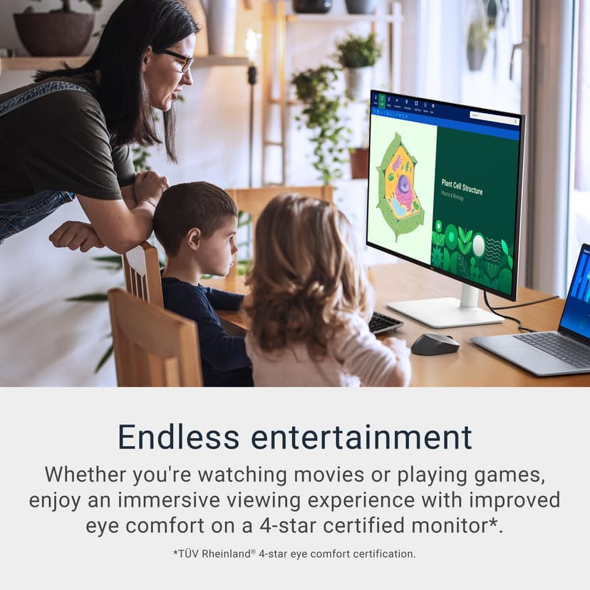 Dell 32 Plus Monitor - S3225QS, 4K UHD (3840x2160), 120Hz, VA, 4ms, AMD FreeSync Premium, 95% DCI-P3, HDR10, Height Adjust, Built-in Speakers, DisplayPort, 2 HDMI, 3 Year Warranty - 2