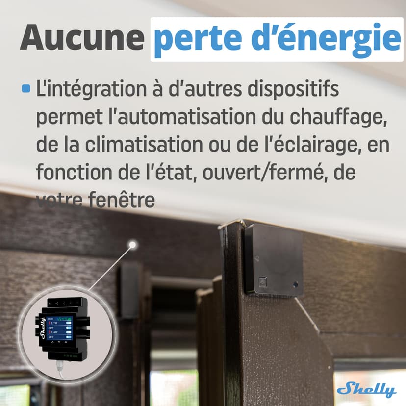 Shelly Blu Door/Window Black - Smart Bluetooth Montion Sensor Alarm, Home Security, Remote Control Detector, App Alerts, Alexa & Google Home, Gateway Required, Scene Activation, Lux Sensor - 6