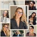 Madison Avenue Women Blue Light Glasses,Oversize Blue Light Glasses for Women, Anti Eyestrain & UV Protection Computer Eyeglasses (Tortoiseshell) - 2