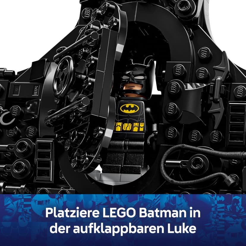 LEGO DC Batman Logo - Superhero Toy w/ 2 Collectible Minifigures - 3D DIY Wall Art or Room Decor - Gift Idea for 12+ Year Old Boys & Teenage Movie Fans - 76330 - 4