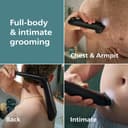 Philips Norelco Body Groomer 7000 Series Men's Hair Trimmer with 2D Smooth Contour Flexible Head, Triple Protection Shaving System and Intimate Hair Trimmer, 100% Waterproof, BG7480/50 - 2