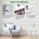 Pack of 40 3D Wall Panels, Stone Look, Self-Adhesive, 35 × 38 cm Plastic Panel Wall Cladding, Waterproof PVC Brick Wallpaper for Indoor, Outdoor, Business Premises (40) (40) - 5