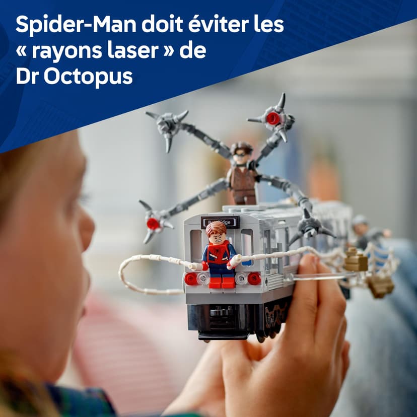 LEGO ǀ Marvel Spider-Man vs. Doc Ock Subway Train Scene - Play & Display Toy with 4 Minifigures - Collectible Super Hero Gift for 9+ Year Old Boys & Movie Fans - 76321 - 4