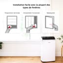 Bosch Cool 4000 Portable AC - 3 en 1 Climatiseur, Déshumidificateur, Ventilateur - 2,6 kW pour les pièces jusqu'à 35m² - Avec Mode Auto, Mode Silencieux et Mode Veille (48 db (A)) [Classe A+] - 7