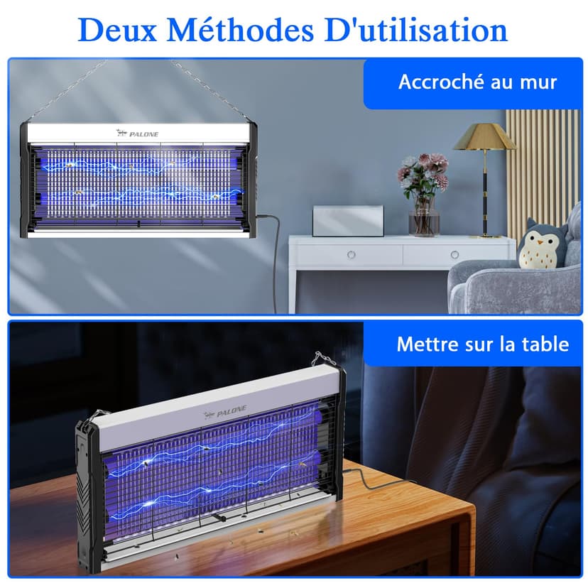 PALONE 4000V Fly Killer Effective Insects Bug Zapper, UV Insect Killer, Hangable Fly Zapper, Electronic Bug Wasp Trap, USB Plug Attracting Mosquito to Zap for Kitchen,Home,Indoor Outdoor Garden Yard - 4