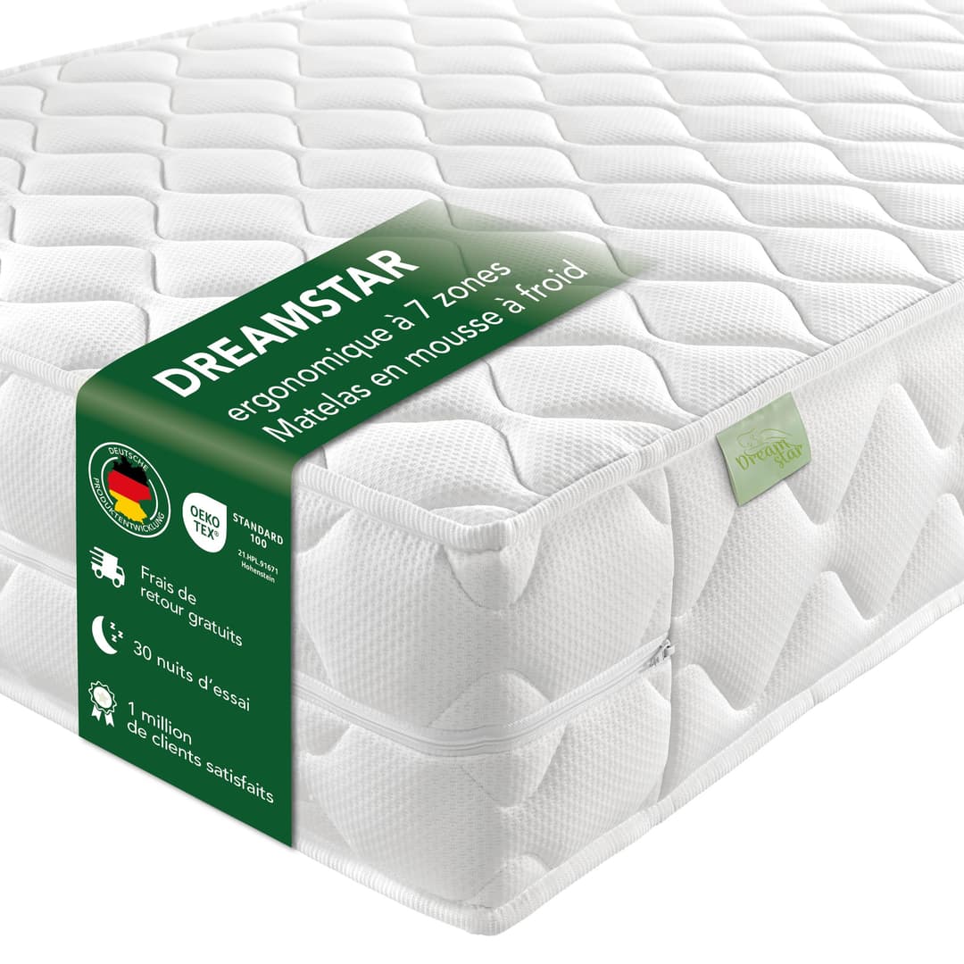 DREAMSTAR Ergo Flex XXL Duo I Matelas ergonomique en mous…