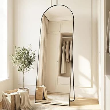 SONGMICS Miroir Intégral, 160 x 50 cm, Miroir Arqué sur P…