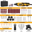Outil Rotatif Multifonction 126 pièces: DEKOPRO Outil Rotatif 220V pour bois/métal, kit de forets électriques avec arbre flexible pour meulage, gravure, polissage, nettoyage - 2