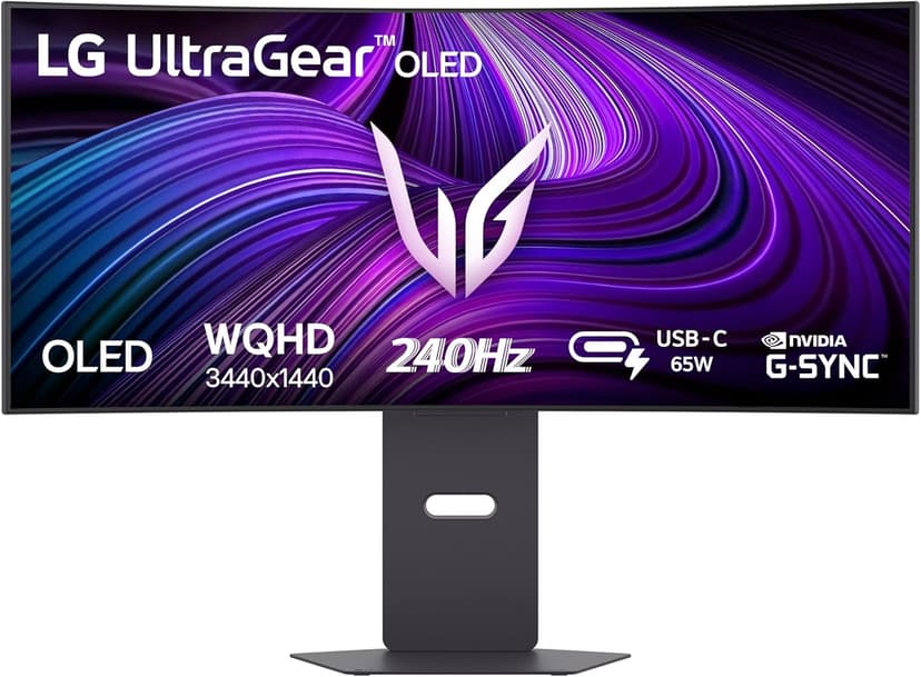 LG Ultragear™ 34GX900A-B.AEU 34 inch Gaming Monitor - OLED Panel QHD (3440 x 1440), 0.03ms 240Hz, DisplayHDR™400 True Black, DCI-P3 98.5% (CIE1976), FreeSync Premium Pro, G-Sync Compatible - 1