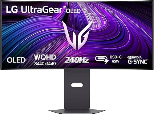 LG Ultragear™ 34GX900A-B.AEU 34 inch Gaming Monitor - OLED Panel QHD (3440 x 1440), 0.03ms 240Hz, DisplayHDR™400 True Black, DCI-P3 98.5% (CIE1976), FreeSync Premium Pro, G-Sync Compatible