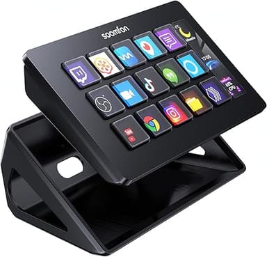 SOOMFON Stream Controller, Production Console Deck 15 Tou…
