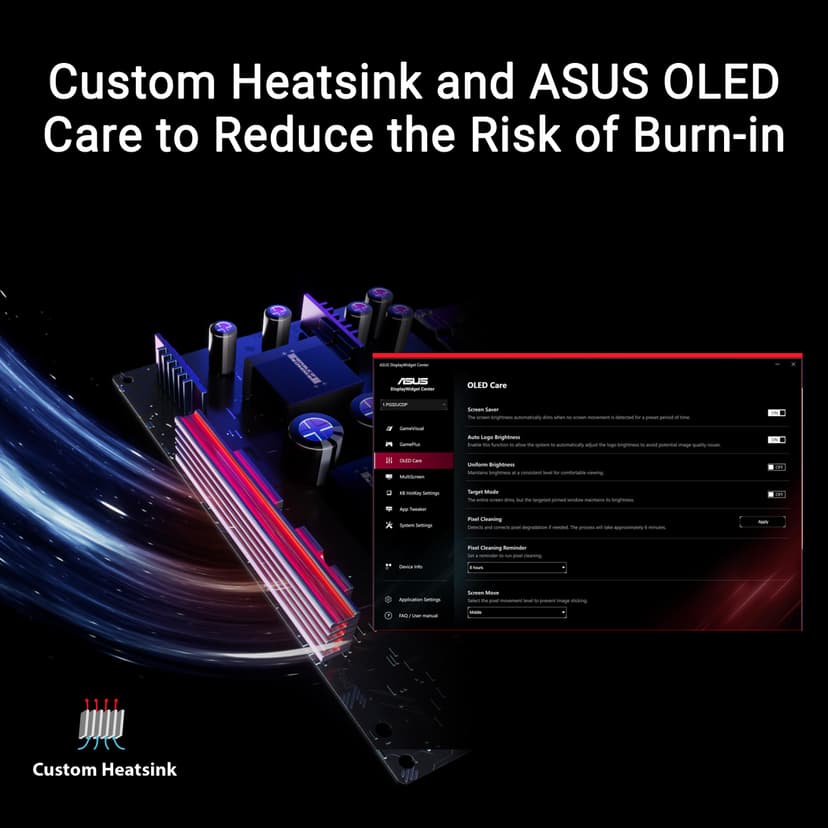 ASUS ROG Swift 32” 4K OLED Gaming Monitor (PG32UCDP) - WOLED, Dual Mode (4K 240Hz, FHD 480Hz), 0.03ms, G-SYNC Compatible, Custom Heatsink, AI Gaming, 99% DCI-P3,True 10-bit, USB-C 90W, 3yr Warranty - 6