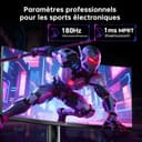 KTC 24 Inch Curved Monitor, FHD 1080P@180Hz Gaming Monior with 1500R VA Panel, 1ms MPRT, Adaptive Sync, HDR10, 110% sRGB, VESA, HDMI 2.0 / DP 1.4 Compatible with Desktop, Laptop, PS5, Xbox and More - 5