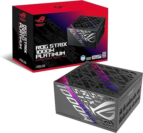 Asus ROG Strix 1000W Platinum PSU, Fully Modular, 80+ Platinum, ATX 3.1, PCIe 5.0, GaN MOSFET, Intelligent Voltage Stabilizer