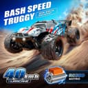 Womaqu Voiture Télécommandée Adulte 1:18 RC Car 4x4 40 km/h Débutant, Voiture Radiocommandée Tout Terrain Compacte avec Transmission Métallique et 2 Batteries, Modèle RC Extérieur - 2
