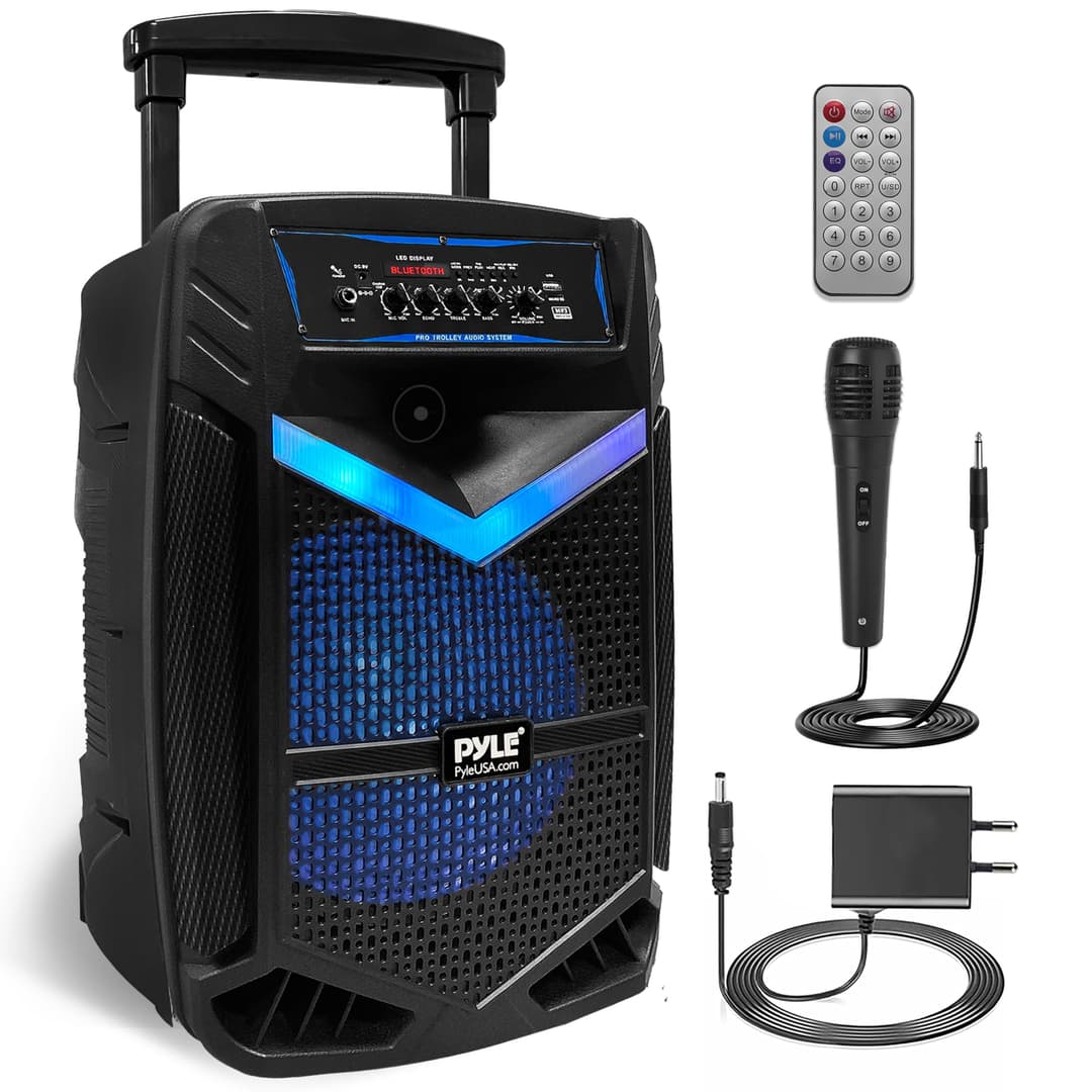 Pyle Enceinte Sono Bluetooth Portable – 1200W, Batterie, …