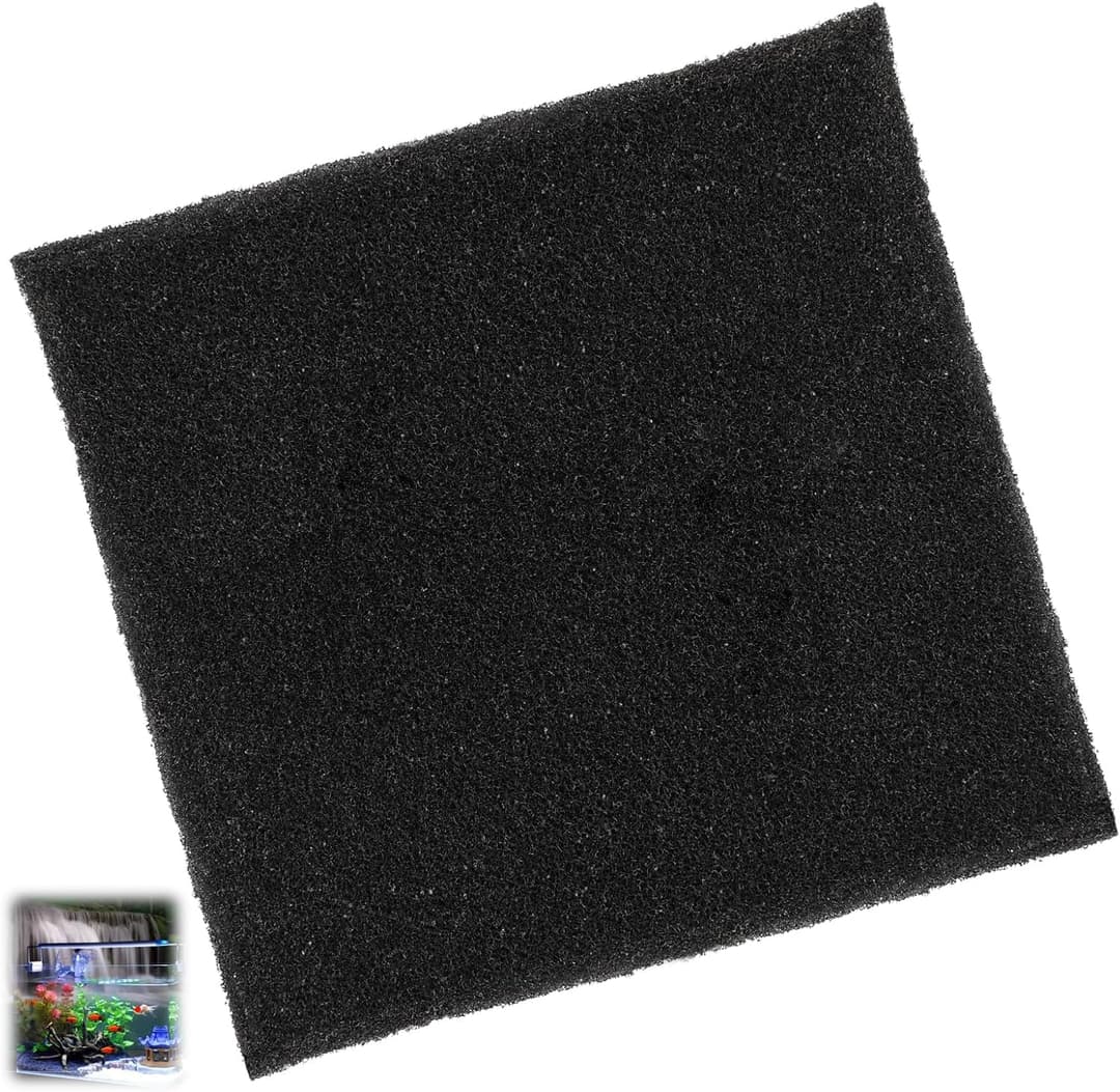 Aquarium Filter Sponge Filter Mat for Fresh and Sea Water, Biological Filter Cotton for Nitrifying Bacteria, Cut to Size Filter Sponge Mat 50 x 50 x 2 cm, Durable for Better Water Quality