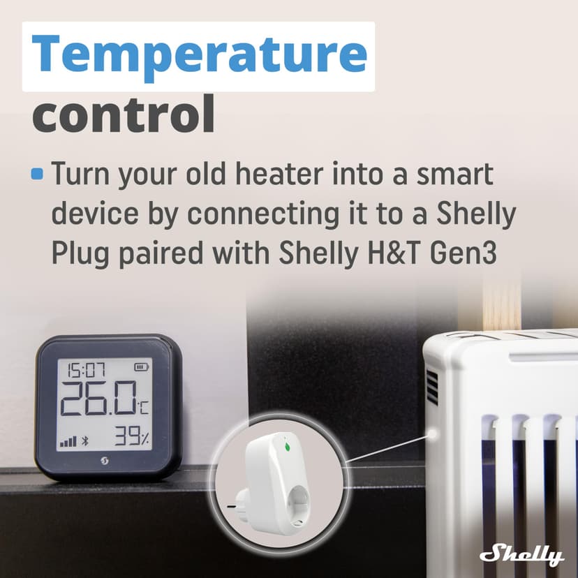 Shelly H&T Gen3 Black | Wi-Fi Smart Temperature & Humidity Sensor | Remote Control & Monitoring | Smart Scenes | Notification Alerts | Free Data Storage Export | No Hub Required | Alexa & Google Home - 7