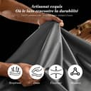Efomao Sedia da Ufficio Ergonomica, Poltrona Direzionale in Ecopelle PU con Poggiapiedi Estraibile, Sedia da Scrivania Reclinabile con Imbottitura Spessa, Supporto Lombare, Portata 200kg (grigio) - 8