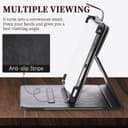 Coque Compatible pour Danew Dslide 115 10.1-Pouces Tablette Coque Etui Case Rotation à 360 degrés Angles de Vue Multiples Socle en Cuir PU Folio Cover Noir - 2