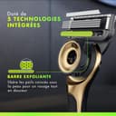 Gillette Labs Rasoir Homme Avec Barre Exfoliante Champion Gold, Manche Réutilisable Et 5 Cartouches De Recharge GilletteLabs A 5 Meilleures Lames De La Marque, Rasage Confortable Du Visage - 3