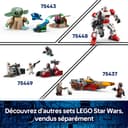 LEGO Star Wars 75436 Le Speeder Bike du Mandalorien et Grogu - Jouet de Construction - Figurine de Grogu & Minifigurine de Din Djarin avec Blaster - Cadeau d'anniversaire pour Garçon dès 6 Ans & Fans - 7