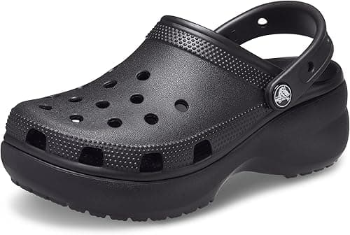 Crocs Femme Classic Platform Clog W Sabots, Black, 36/37 EU