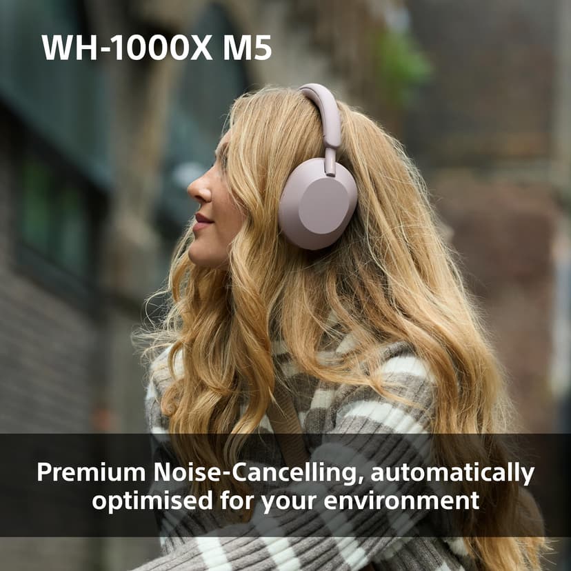 Sony WH-1000XM5 Hard Case Premium Noise Cancelling Wireless Over-Ear Headphones, Bluetooth, Clear Call Quality, Hi-Res Audio, Up to 30hr Battery Life, Includes Hard Case, iOS & Android - Silver - 4