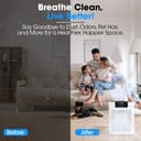 SereneLife Air Purifier for Large Room upto 100m² – HEPA Filter for Pets Dust Odor, Better Sleep, Allergies and Smoke, Smart WiFi App Control, Quiet Sleep Mode for Bedroom and Home Office (White) - 3