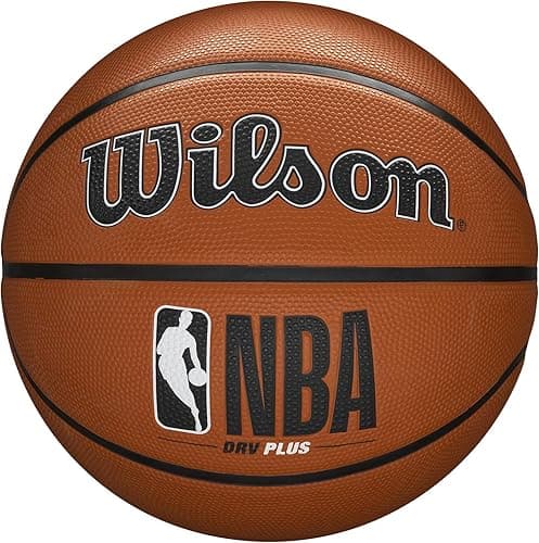 Wilson Basketball, NBA DRV Plus Model, Outdoor, Rubber, Size: 7, Brown