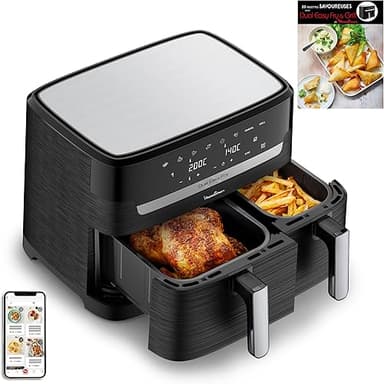 Moulinex Air Fryer, 2 Compartments + Book of 20 Recipes, …