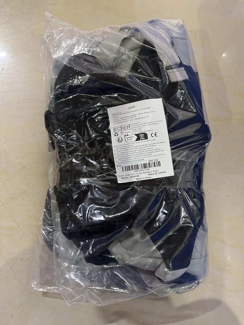 zalati Inline Skates Backpack Roller Skate Shoes Carrying Bag for Storage Easy to Carry Outdoor Sports - Black, M - 2