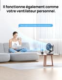 DREO Smart Table Fan for Bedroom, 28dB Silent Air Circulator Fan with Remote, 7 Inch Diameter Cooling Quiet Desk Fan, 120° Vertical Manual+90° Horizontal Oscillating, 4 Speeds, 5 Modes, 12H Timer - 6