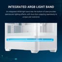 ASUS Prime AP202 ARGB Coque mATX Blanche avec Verre incurvé entièrement trempé, Prend en Charge Les Cartes Graphiques jusqu'à 420 mm de Long, radiateurs de 360 mm de Long, Rail Facile à détacher - 4