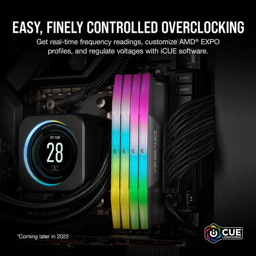 CORSAIR VENGEANCE RGB DDR5 32GB (2x16GB) DDR5 6000MHz CL36 AMD EXPO Intel XMP iCUE Compatible Computer Memory – Gray (CMH32GX5M2E6000Z36) - 5