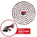 Einhell Professional Meuleuse d’angle sans fil TP-AG 18/125 CE Q Li Power X-Change (18 V, 900 W, Ø 125 mm, prof. de coupe 33 mm, moteur sans charbon, sans disque de coupe ni batterie) - 2