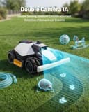 MAMMOTION LUBA Mini 2 AWD 1500 Robot Tondeuse sans Fil avec Mini Garage et Support de Nettoyage, 360° LiDAR & Double Caméra IA, Disque de Bordure, Hauteur Auto, Pente 80%, DropMow, Gestion Multizone - 5