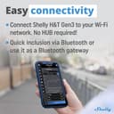 Shelly H&T Gen3 Black | Wi-Fi Smart Temperature & Humidity Sensor | Remote Control & Monitoring | Smart Scenes | Notification Alerts | Free Data Storage Export | No Hub Required | Alexa & Google Home - 3