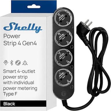 Shelly Power Strip 4 Gen4 Smart Wi-Fi Power Strip 4 Way P…