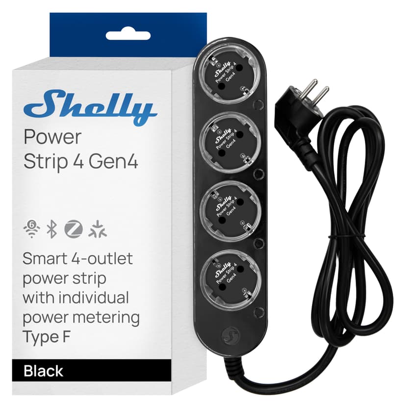 Shelly Power Strip 4 Gen4 Smart Wi-Fi Power Strip 4 Way P… - 1