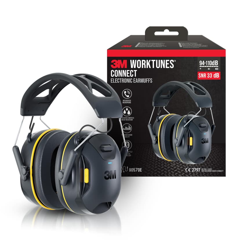 3M WorkTunes Connect Wireless Hearing Protector with Bluetooth Technology 90570E-1 - 7